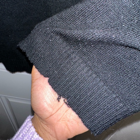 Black Leopard Animal Print Long Sleeve Sweater Dress size 1X - Picture 11 of 11